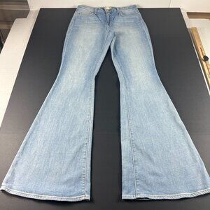 L'agence Jean Women 31x34* High Rise Flare Light Blue Faded Stretch Denim Tag 29